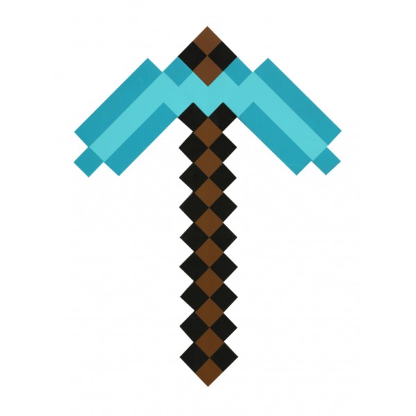Большая игрушечная Алмазная кирка героя игры Minecraft (Майнкрафт).