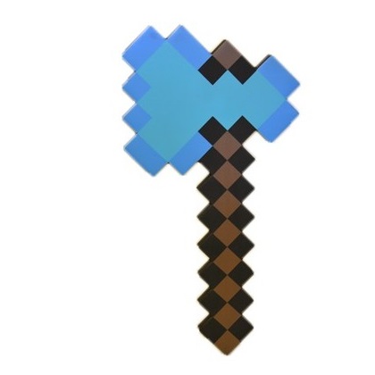 Большой игрушечный Алмазный топор героя игры Minecraft (Майнкрафт). Материал - мягкий и прочный пено-полимер Размер 40см